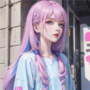 AI绘画动漫女头像17张