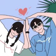 动漫二次元头像情侣两人