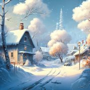 唯美冰天雪地白色系风景