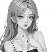 黑白漫画风的好看女头48张