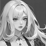 漫画黑白女生头像图片精选32张
