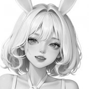 超有个性的黑白动漫女头