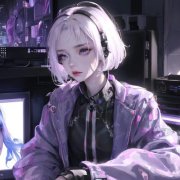 电竞动漫头像戴耳机女生高清图片19张