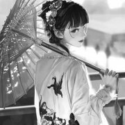 40张女生古风头像图片黑白