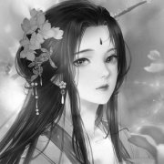 古风女生头像黑白图片高清40张