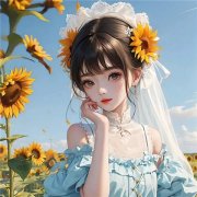 唯美治愈系向日葵女生动漫头像图片