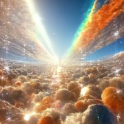唯美梦幻能量光束头像图
