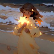 动漫唯美发光的星星女孩治愈头像图片17张